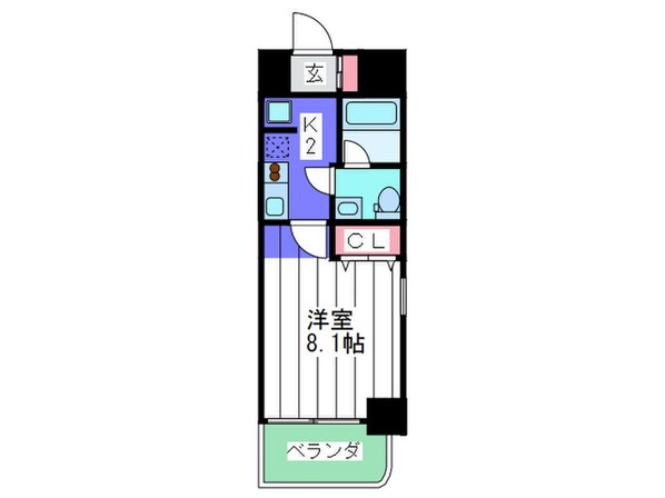 ラナップスクエア南堀江（604）の物件間取画像